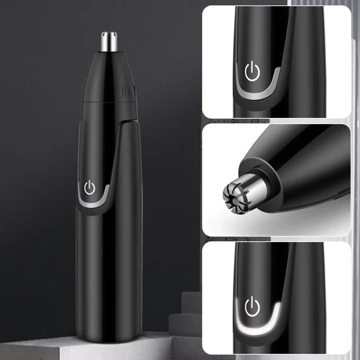 Nose and Ear Hair Trimmer with Dual Edge Spinning Blades and IPX7 Waterproof Rating All Vera Mart