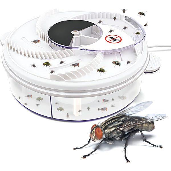 Electric Fly Trap with 360-Degree Circular Design and USB Power, Chemical Free All Vera Mart