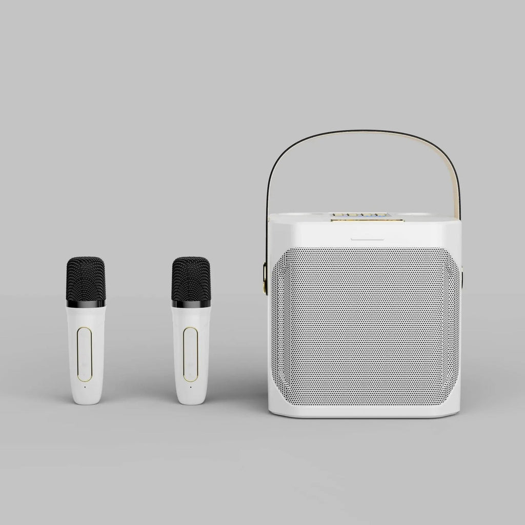 Karaoke Speaker with Dual Microphones and 360° Stereo Sound, 8-Hour Battery All Vera Mart