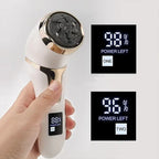Electric Foot File with Vacuum Collection and Dual Speed, Three Roller Heads All Vera Mart