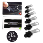 Aluminum Zipper Slider Repair Set with 6-Size Clips and Tool-Free Installation All Vera Mart