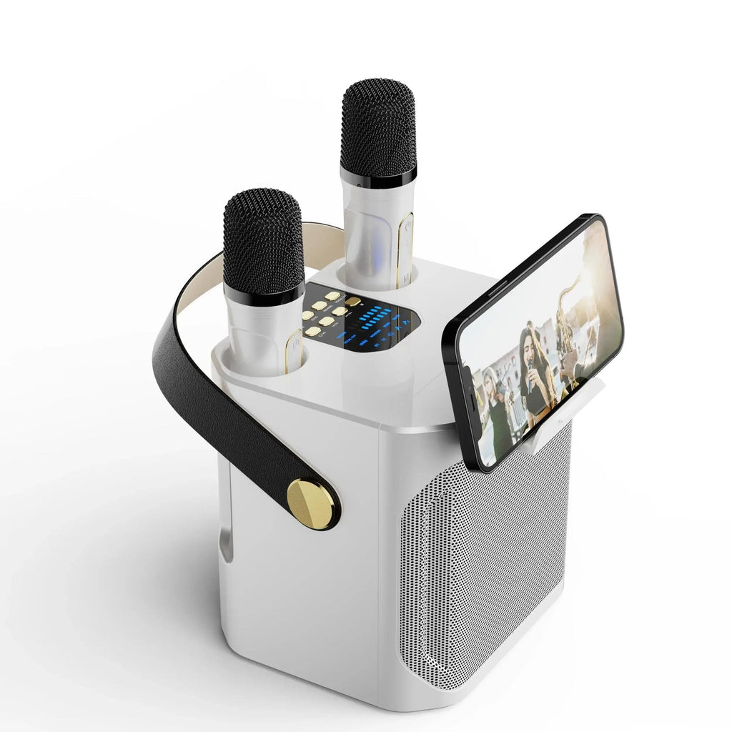Karaoke Speaker with Dual Microphones and 360° Stereo Sound, 8-Hour Battery All Vera Mart