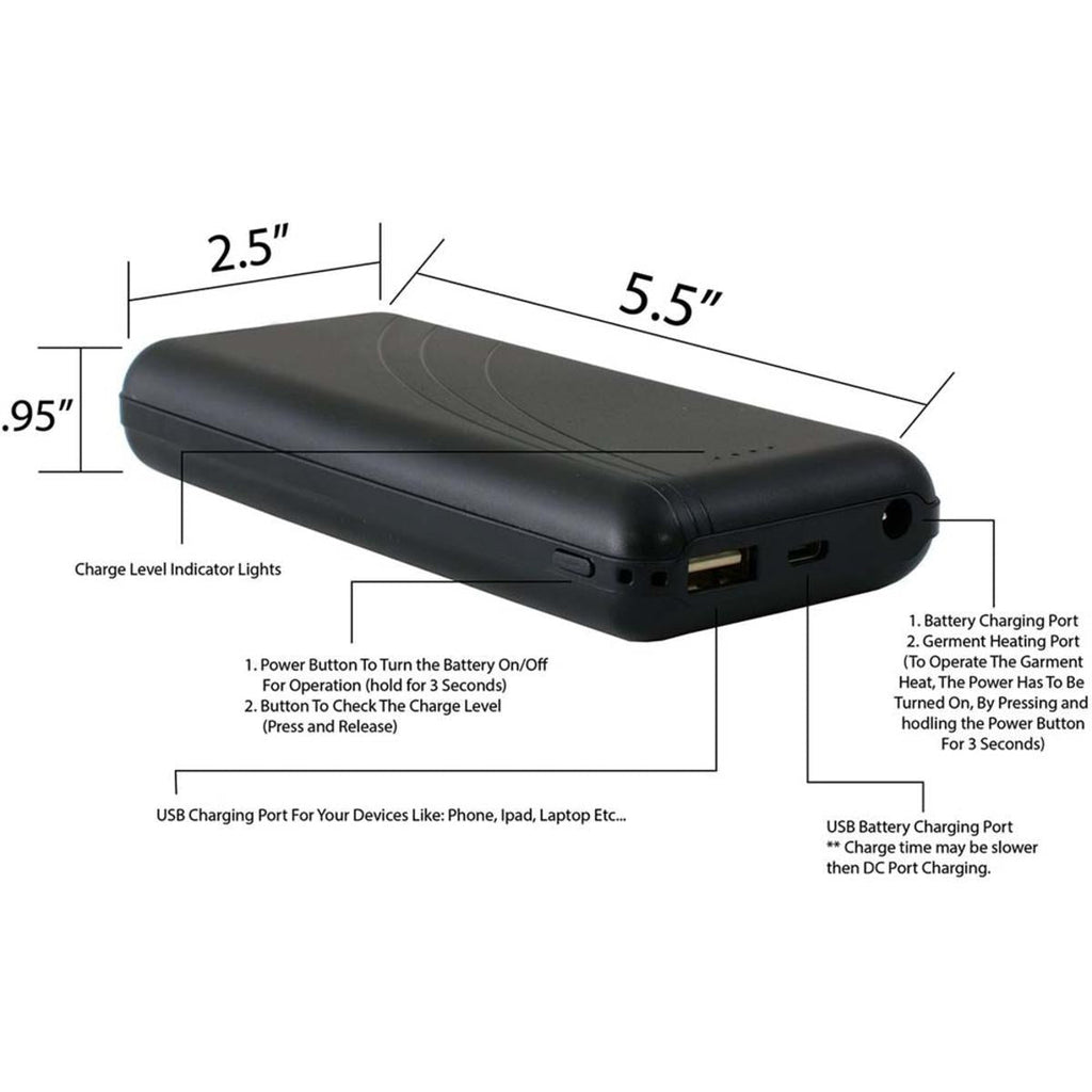 Electric Heated Hoodie with 7-Hour Battery and Motorcycle Connection All Vera Mart