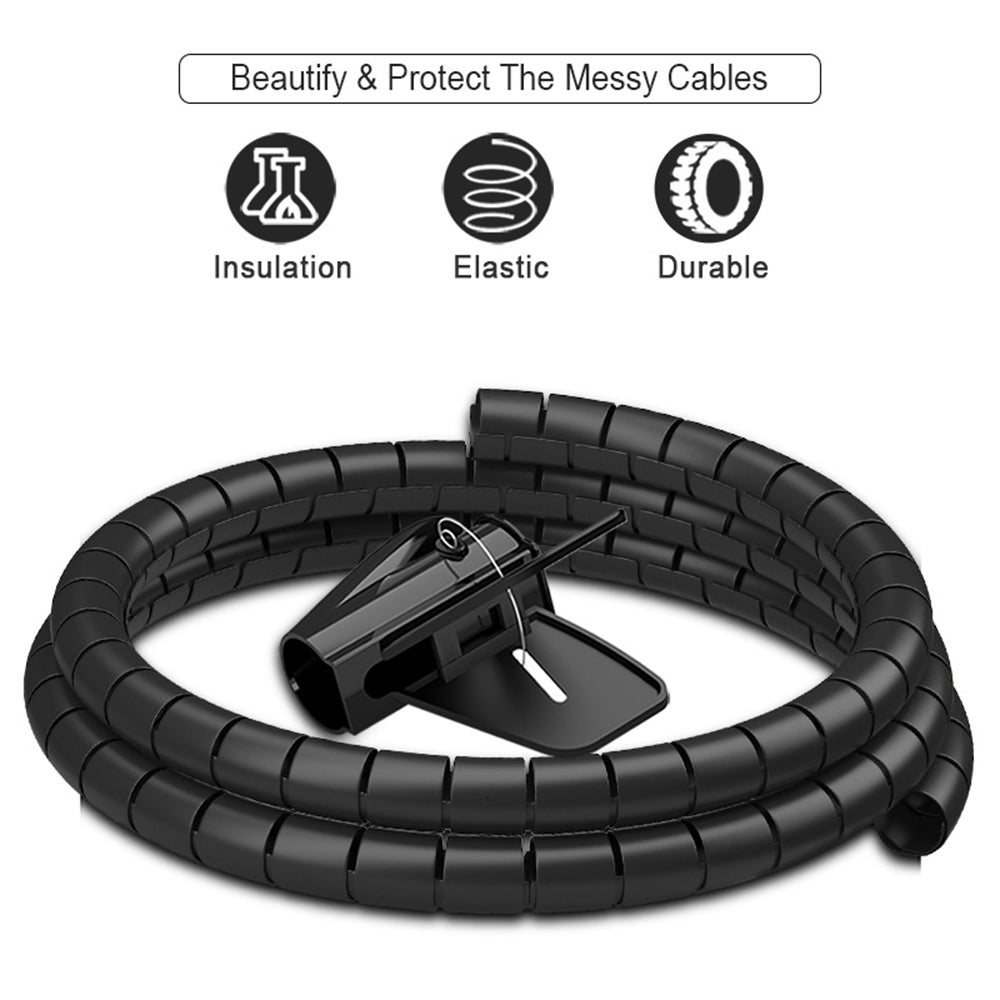 Cable Sleeve Organizer with Spring Loaded Tool and Expandable Design, 2 Meter Length All Vera Mart
