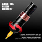 Wireless Tattoo Pen with 10,000 RPM Brushless Motor and LED Display, 10-Hour Battery All Vera Mart