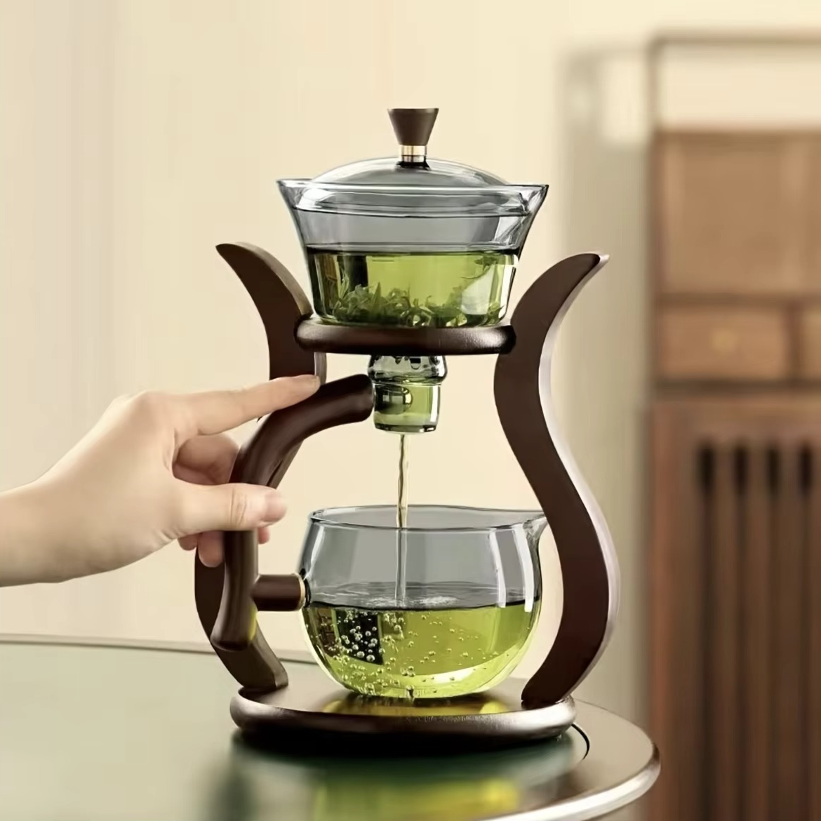 Magnetic Glass Drip Pot for Coffee and Tea, 20oz Capacity with Infuser All Vera Mart