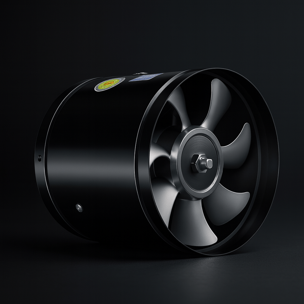 Quiet Bathroom Extractor Fan at 32 dB with ABS Housing in Black or White and 4 Sizes