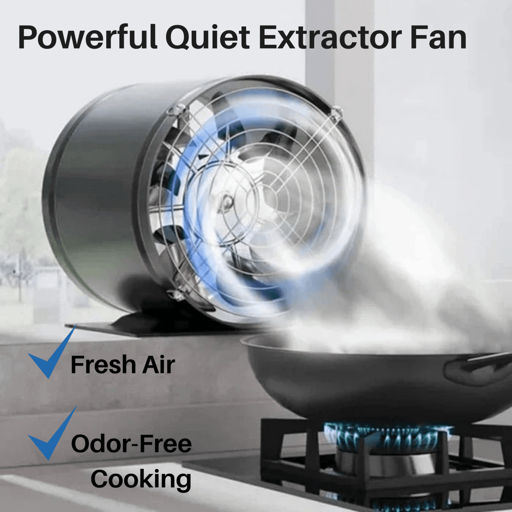 Quiet Bathroom Extractor Fan at 32 dB with ABS Housing in Black or White and 4 Sizes
