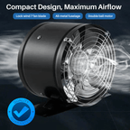Quiet Bathroom Extractor Fan at 32 dB with ABS Housing in Black or White and 4 Sizes