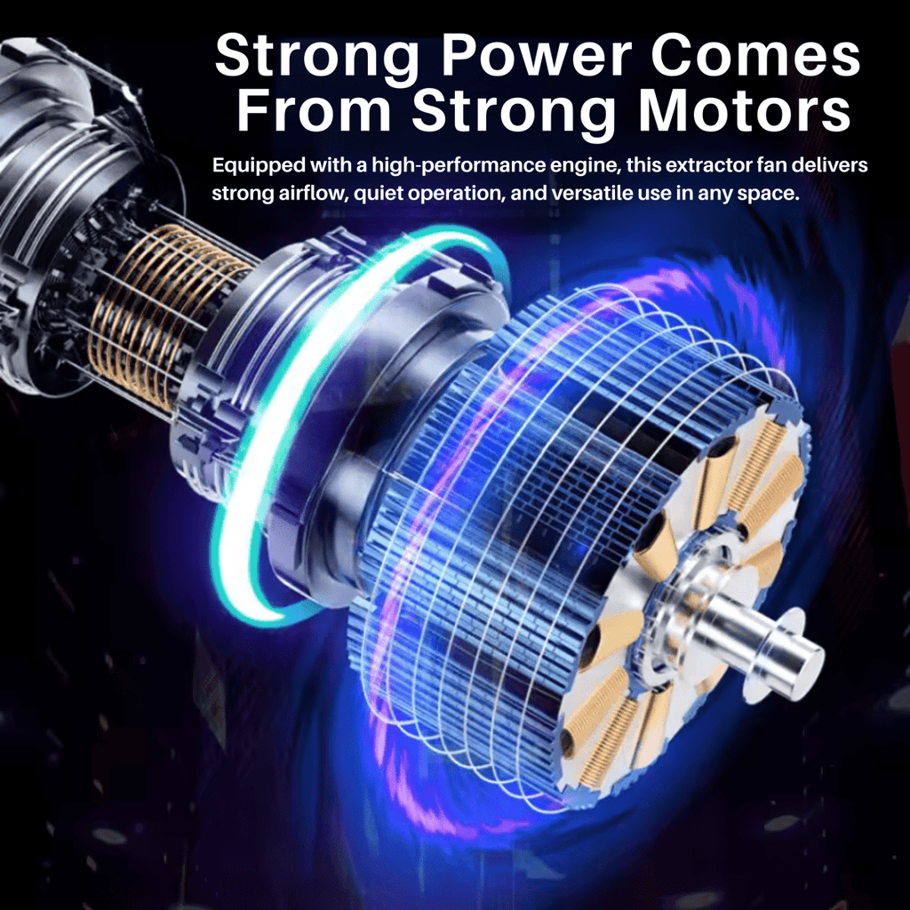 Quiet Bathroom Extractor Fan at 32 dB with ABS Housing in Black or White and 4 Sizes