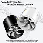 Quiet Bathroom Extractor Fan at 32 dB with ABS Housing in Black or White and 4 Sizes