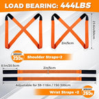 Furniture Moving Straps with Padded Shoulders and 400lb Capacity, Adjustable 59-118in All Vera Mart