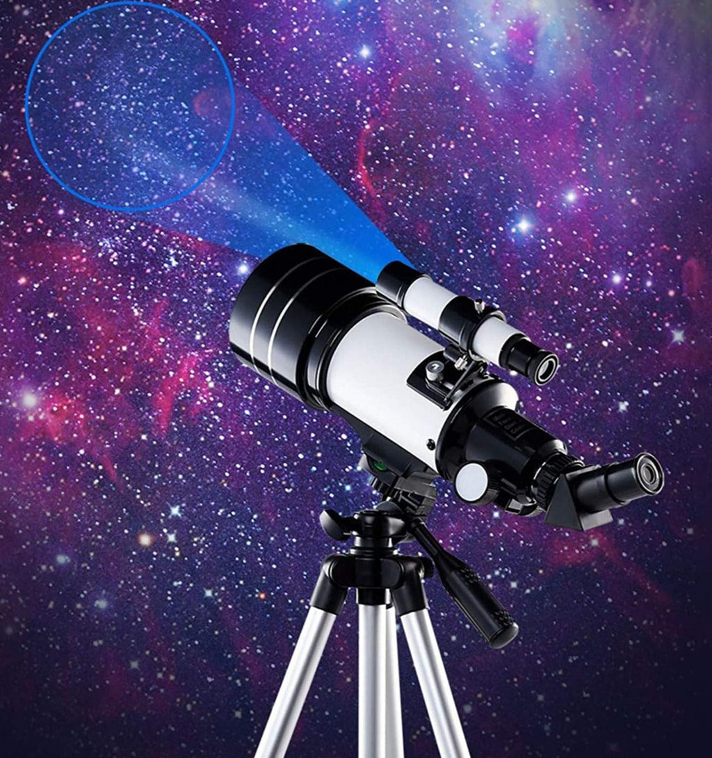 Beginner Refractor Telescope 70mm with Smartphone Adapter and Adjustable Tripod All Vera Mart