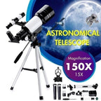 Beginner Refractor Telescope 70mm with Smartphone Adapter and Adjustable Tripod All Vera Mart