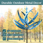 Metal Wind Spinner with Ground Stake for Gardens and Patios All Vera Mart