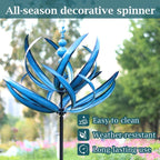 Metal Wind Spinner with Ground Stake for Gardens and Patios All Vera Mart
