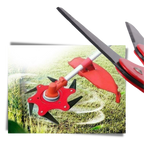 Steel Blade Trimmer Head with 6-Blade Design for Straight Shaft Trimmers All Vera Mart