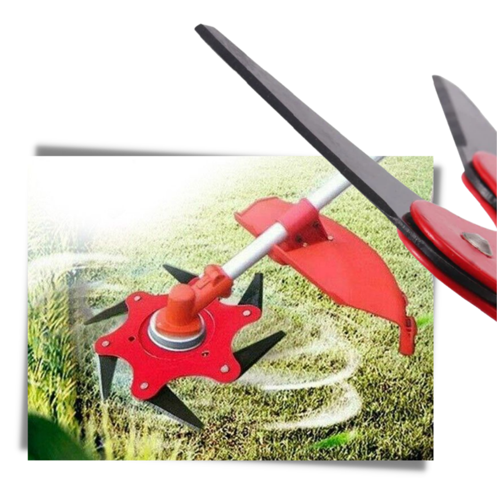 Steel Blade Trimmer Head with 6-Blade Design for Straight Shaft Trimmers All Vera Mart