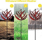 Metal Wind Spinner with Ground Stake for Gardens and Patios All Vera Mart