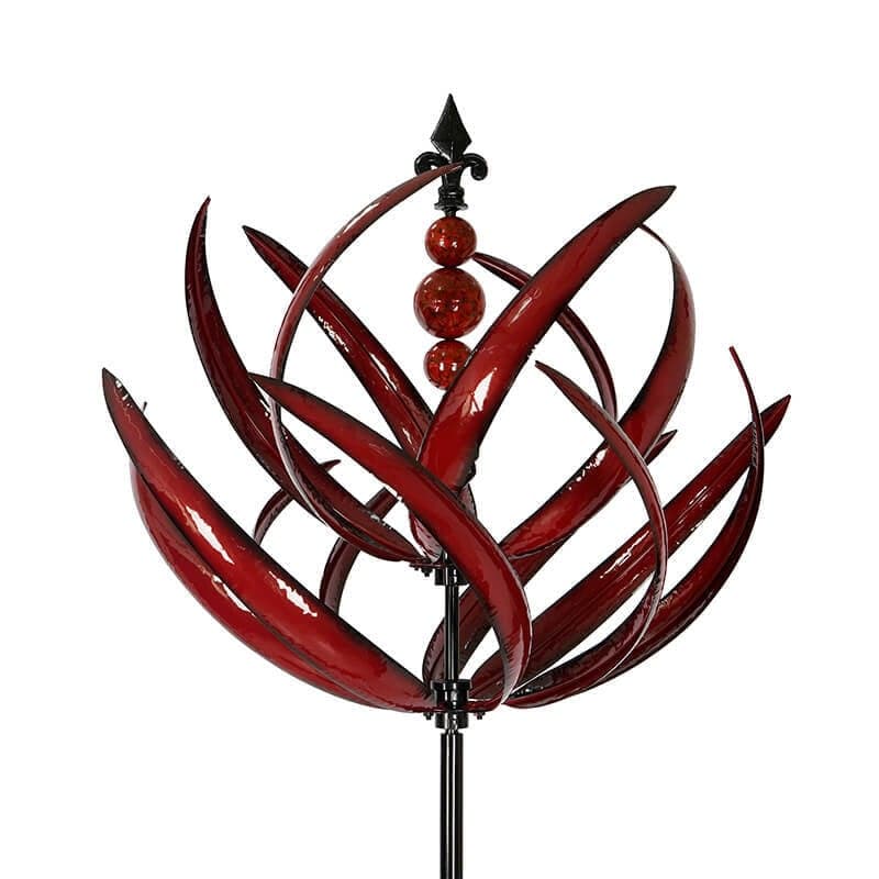 Metal Wind Spinner with Ground Stake for Gardens and Patios All Vera Mart