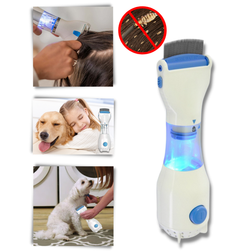 Battery Powered Lice Comb with Rounded Teeth and Disposable Filter All Vera Mart