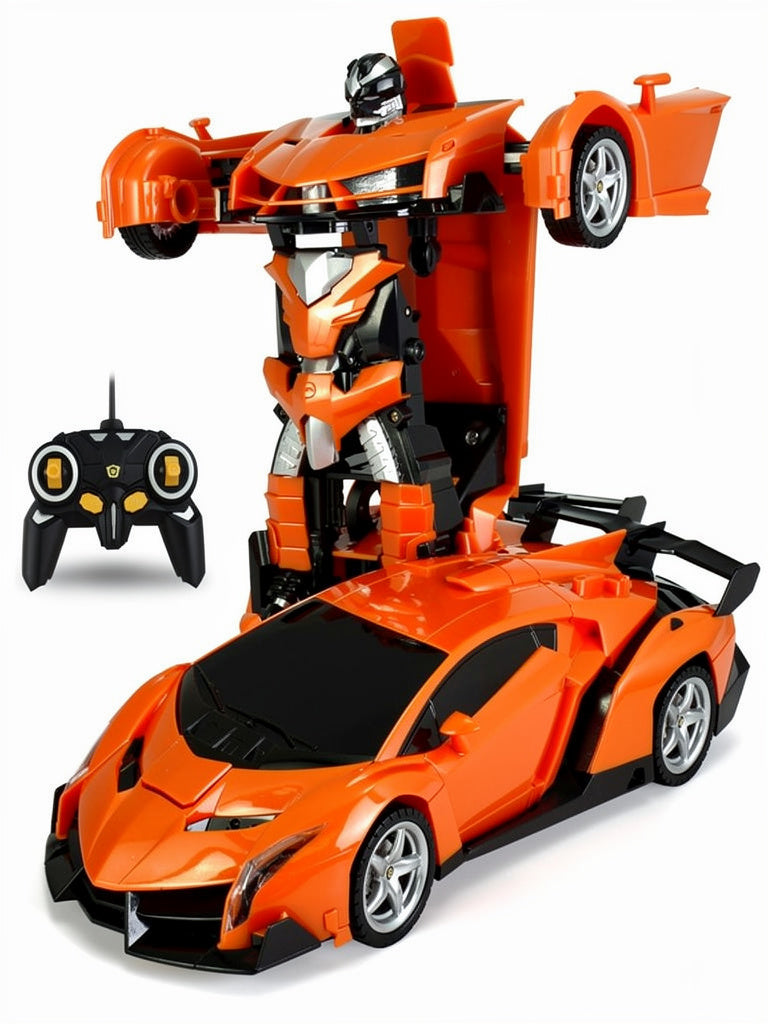 Transforming Robot Remote Control Car with Four Channel Control and 20 Meter Range All Vera Mart