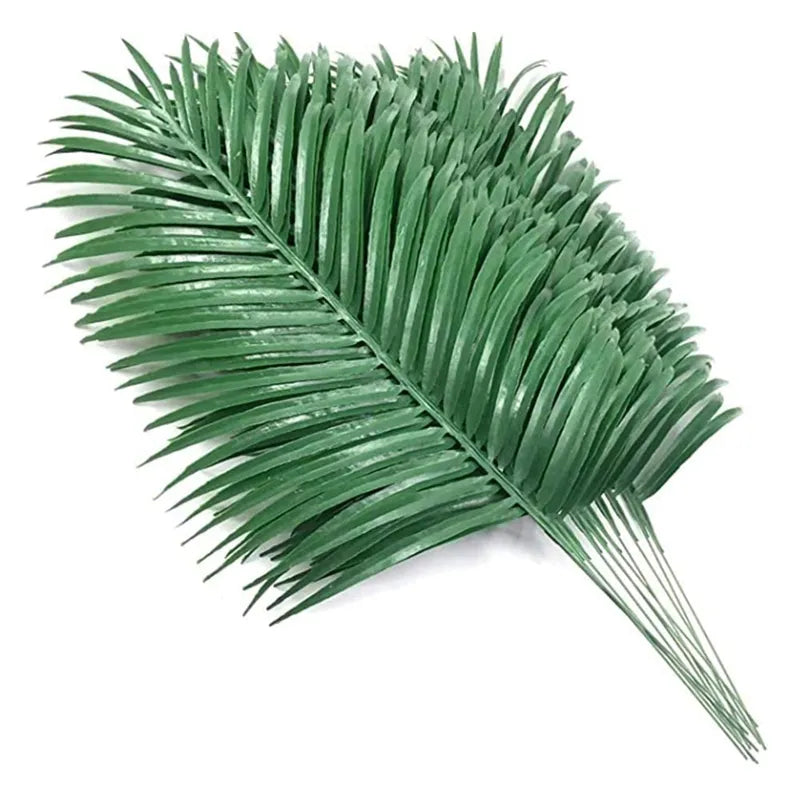 Artificial Palm Leaves Set of 12 for Tropical Party Decor and Events All Vera Mart