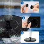 Floating Solar Water Fountain for Birdbaths and Garden Ponds All Vera Mart