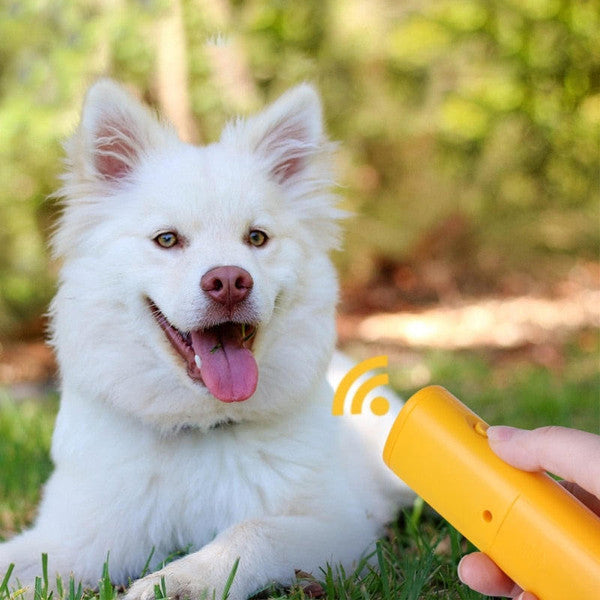 Ultrasonic Dog Training Device with LED Flashlight and Button Activation All Vera Mart