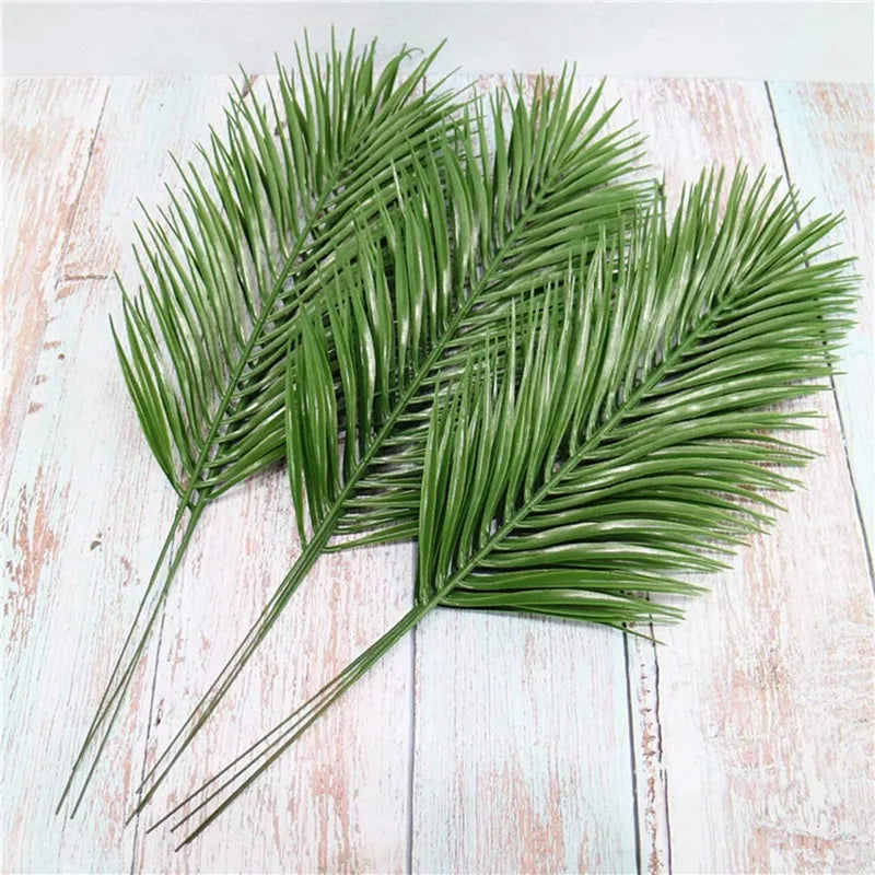Artificial Palm Leaves Set of 12 for Tropical Party Decor and Events All Vera Mart