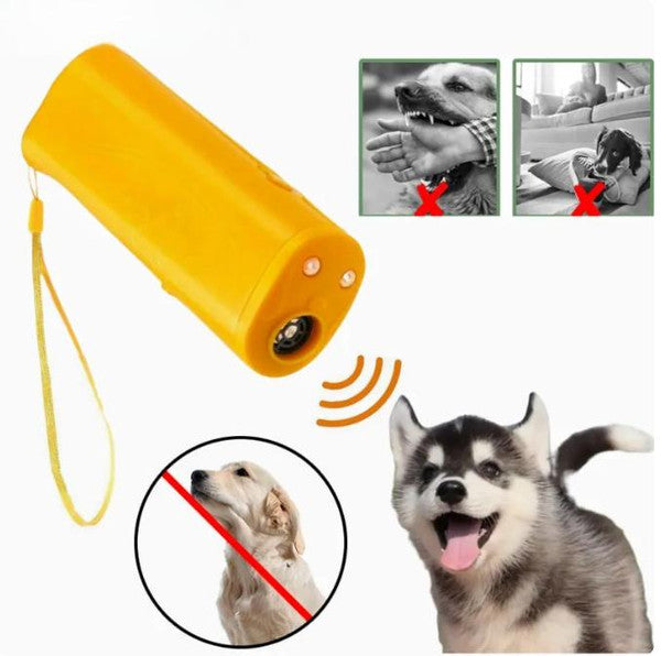 Ultrasonic Dog Training Device with LED Flashlight and Button Activation All Vera Mart