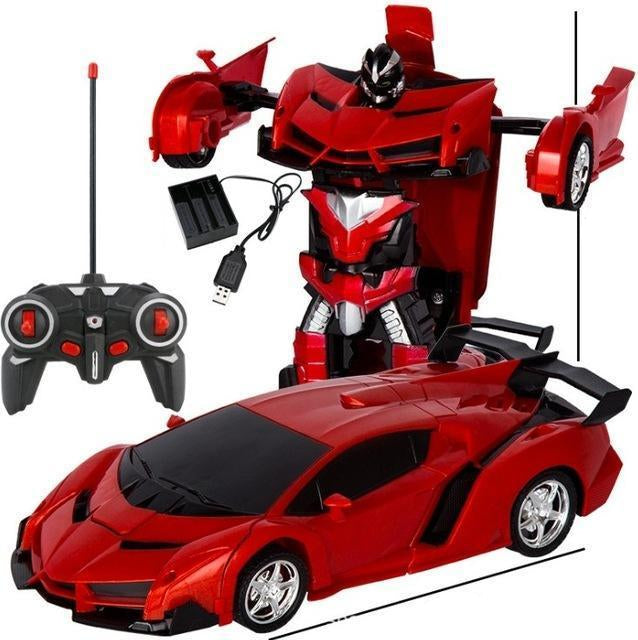 Transforming Robot Remote Control Car with Four Channel Control and 20 Meter Range All Vera Mart