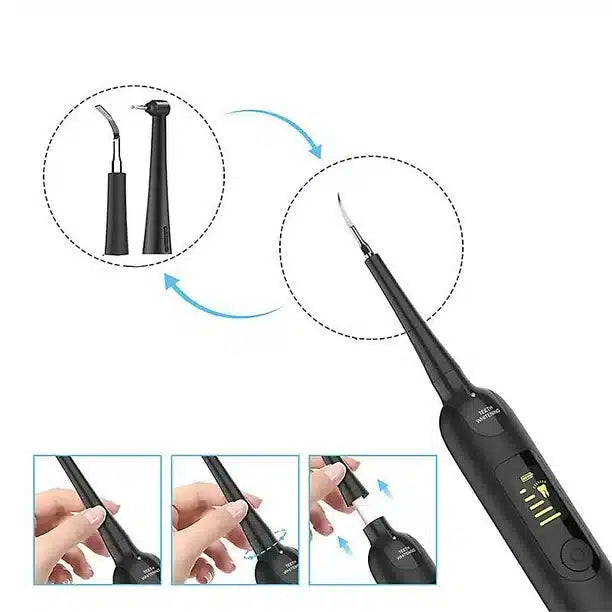 Ultrasonic Dental Scaler with LED Light and Three Cleaning Heads, Mirror Included All Vera Mart