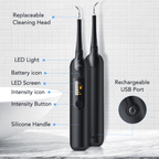 Ultrasonic Dental Scaler with LED Light and Three Cleaning Heads, Mirror Included All Vera Mart