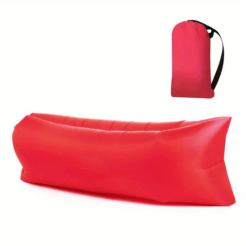 Portable Air Lounger with Pump-Free Inflation and Buckle Closure, 440lb Capacity All Vera Mart