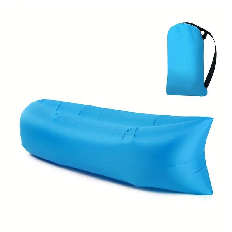 Portable Air Lounger with Pump-Free Inflation and Buckle Closure, 440lb Capacity All Vera Mart