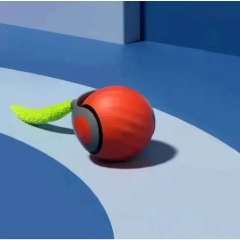 Smart Rolling Cat Ball with Sensor Activation and Feather Attachment, Dual Mode All Vera Mart
