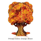 3D Fall Tree Centerpieces in Orange and Brown, 12-Inch 12-Pack All Vera Mart
