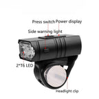 Bicycle Light Set with 1000 Lumen Front Beam and Rear Alert Light All Vera Mart