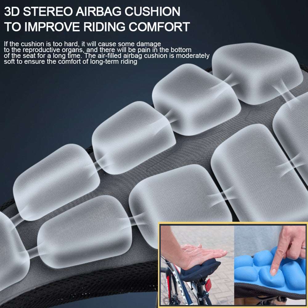 Air Convection Bicycle Seat Cushion with Airbag Grid and Anti-Slip Base All Vera Mart