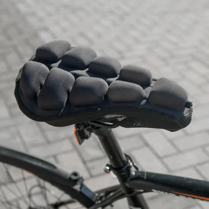 Air Convection Bicycle Seat Cushion with Airbag Grid and Anti-Slip Base All Vera Mart