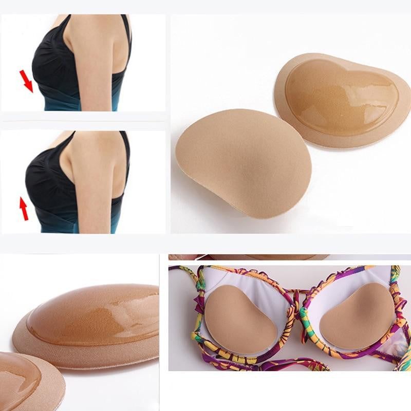 Adhesive Swimsuit Insert Pads with Molded Shape and Silicone Backing All Vera Mart