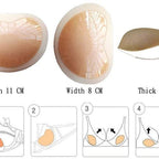 Adhesive Swimsuit Insert Pads with Molded Shape and Silicone Backing All Vera Mart
