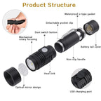 Rechargeable Tactical Flashlight with 600 Foot Beam and Four Brightness Modes All Vera Mart