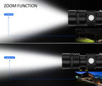 Rechargeable Tactical Flashlight with 600 Foot Beam and Four Brightness Modes All Vera Mart
