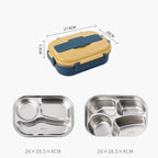 Stainless Steel Lunch Box with Leakproof Lid and Divided Compartments, Soup Bowl All Vera Mart