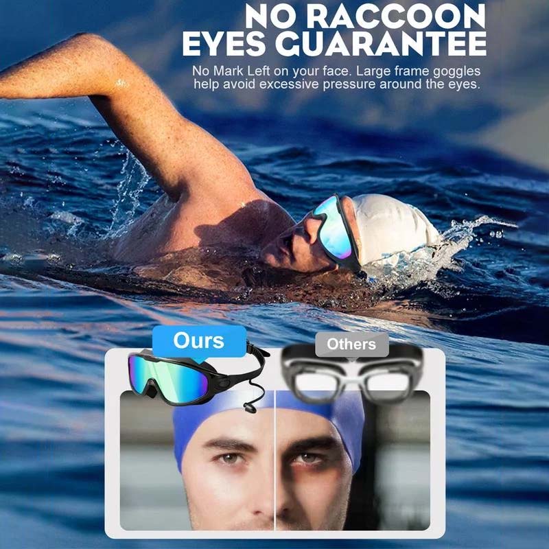 Swimming Goggles with 180-Degree Wide Angle View and Anti-Fog Lens Coating All Vera Mart