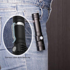 Rechargeable Tactical Flashlight with 600 Foot Beam and Four Brightness Modes All Vera Mart