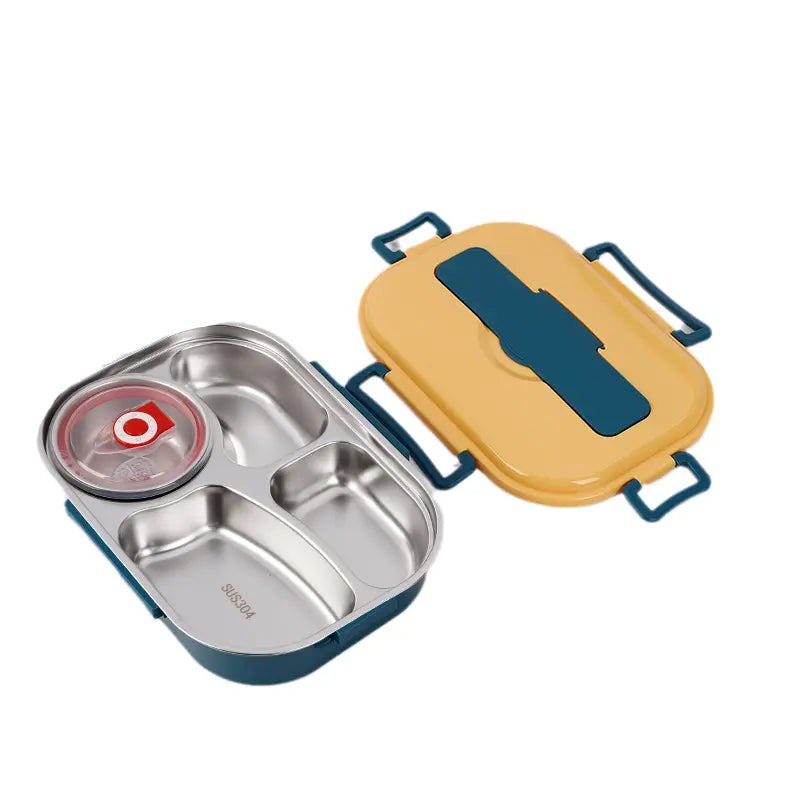 Stainless Steel Lunch Box with Leakproof Lid and Divided Compartments, Soup Bowl All Vera Mart