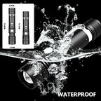 Rechargeable Tactical Flashlight with 600 Foot Beam and Four Brightness Modes All Vera Mart
